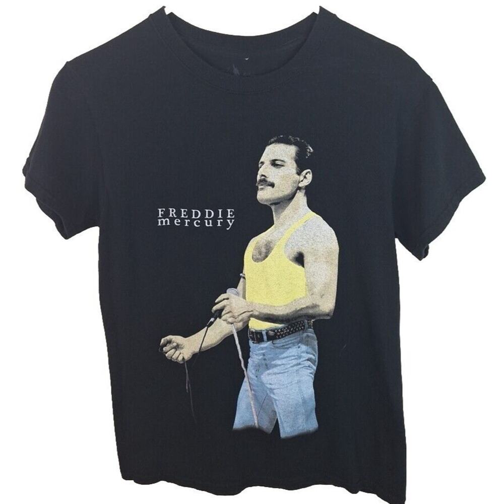 Official Freddie Mercury Queen Rock Band Black Tshirt Size Small